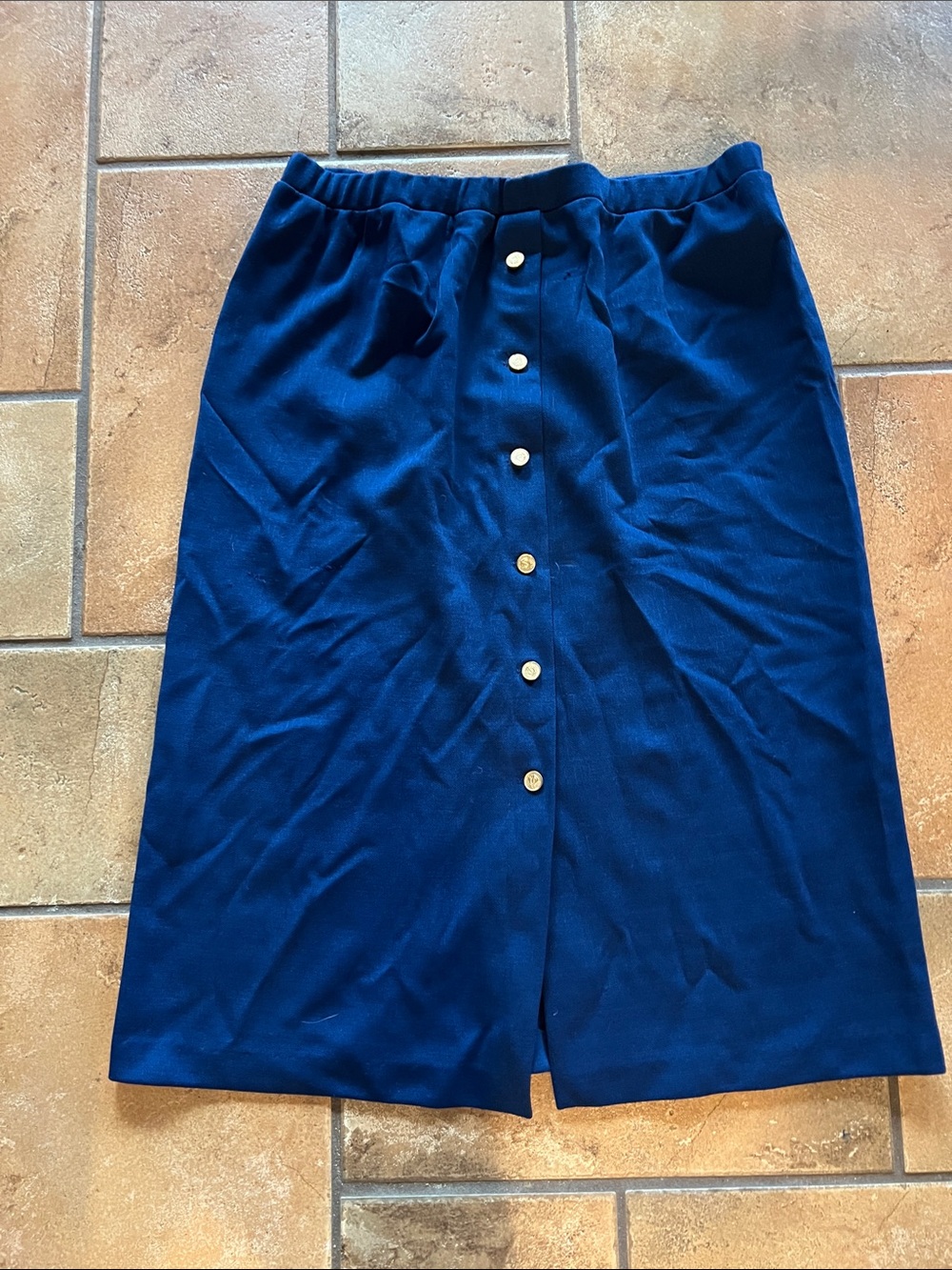 VINTAGE 1960’s BLUE KNIT SKIRT